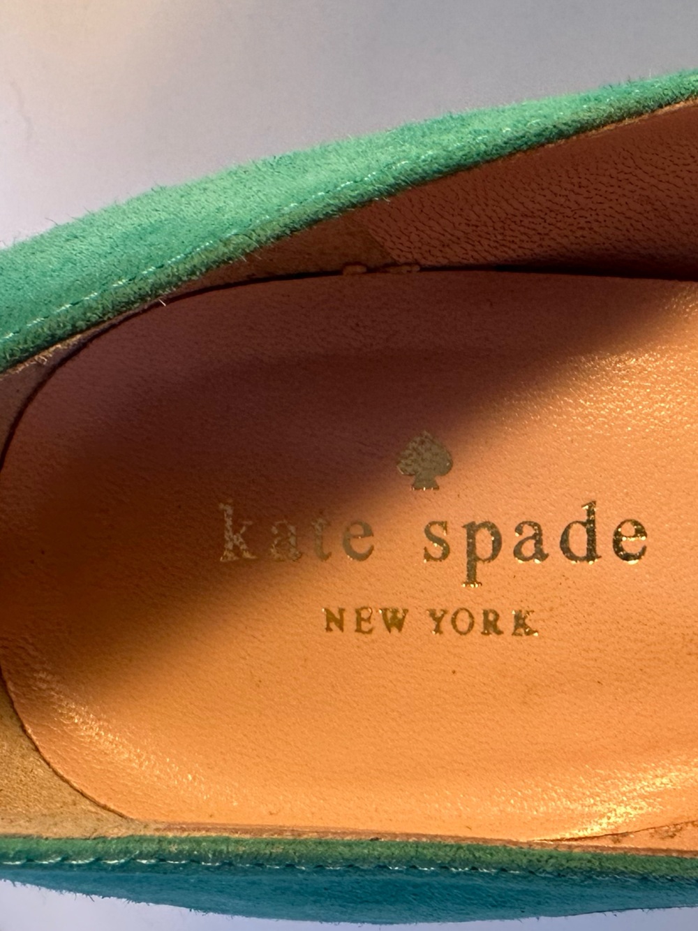 kate spade Size 9 Teal Suede Pointed-Toe Pumps - Picture 4 of 5